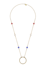 Cargar imagen en el visor de la galería, Colette la patriótica - Dorado azul blanco rojo – detalle