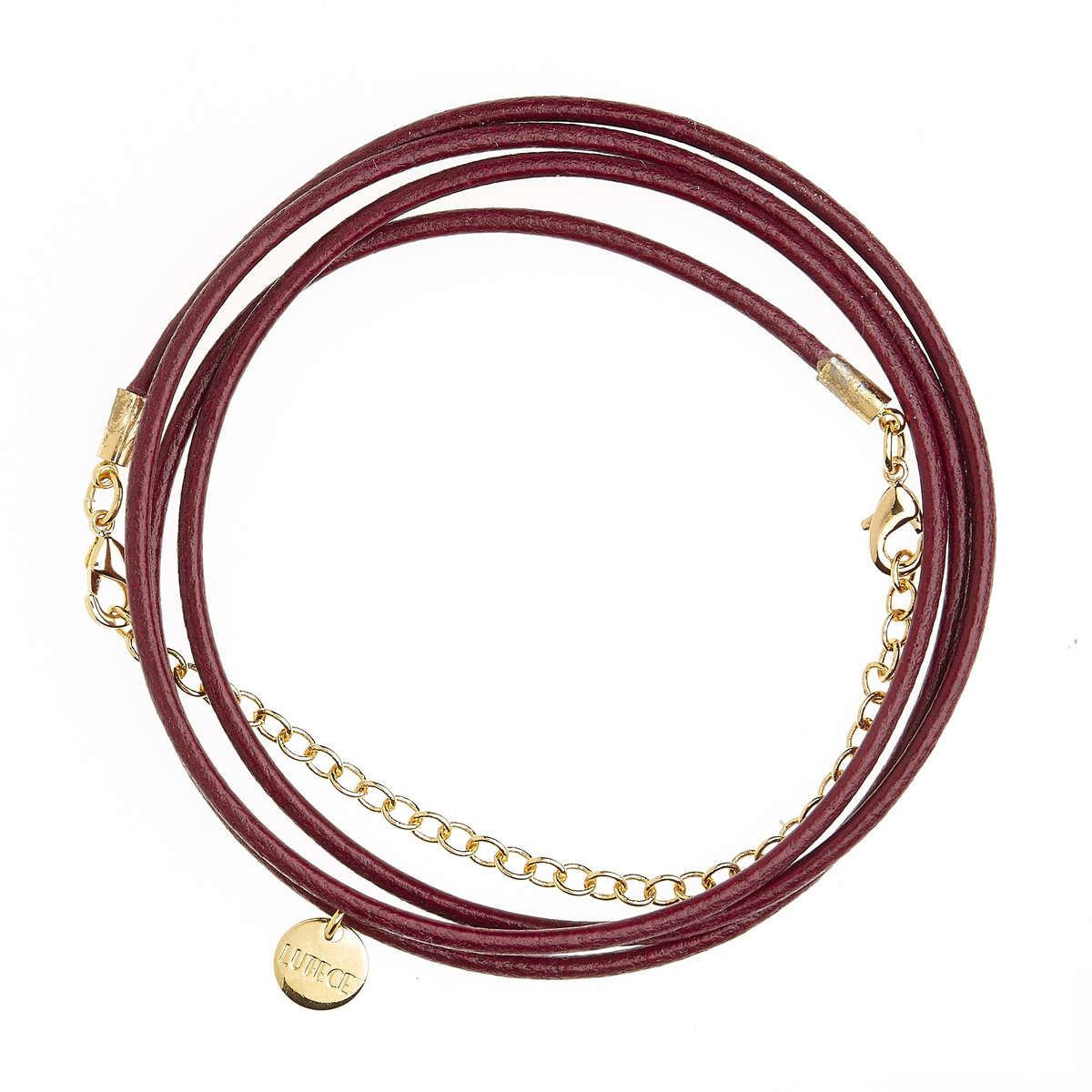 Aimée la tendre - Dorado burdeos – detalle