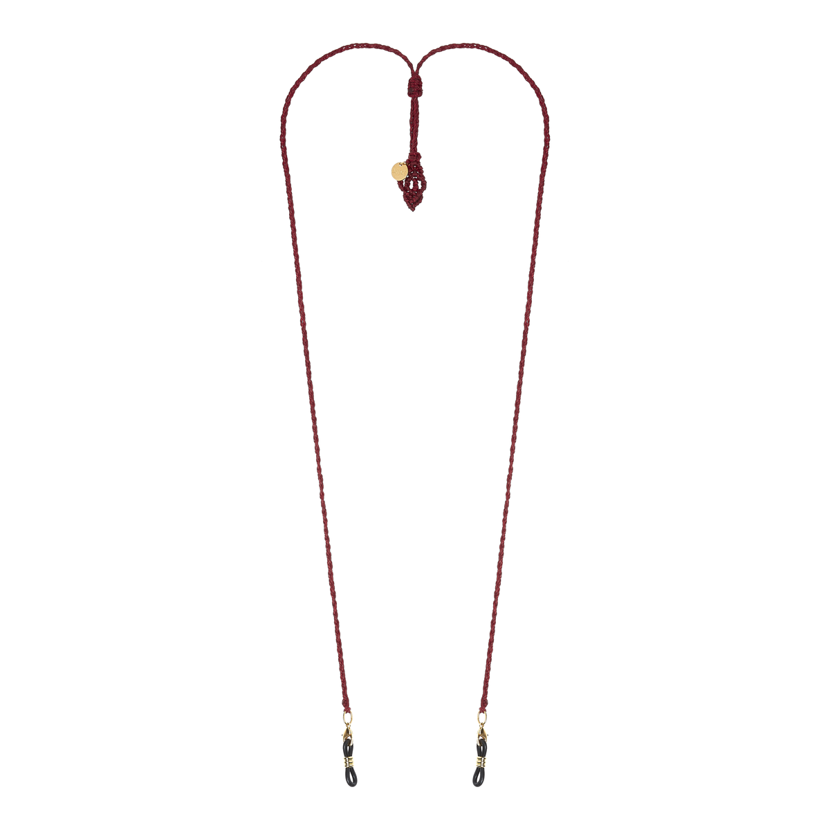 Alice la Pourprée - Macramé bordeau – détail
